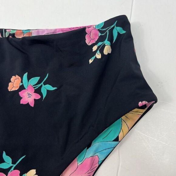 Billabong Women's Black Floral Reversable Bikini Swim Bottoms Size S Small - Picture 3 of 11